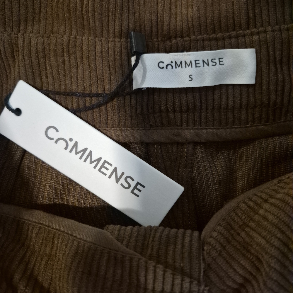 NWT Commense Chocolate Wide-Leg Corduroy Pants - Picture 3 of 3